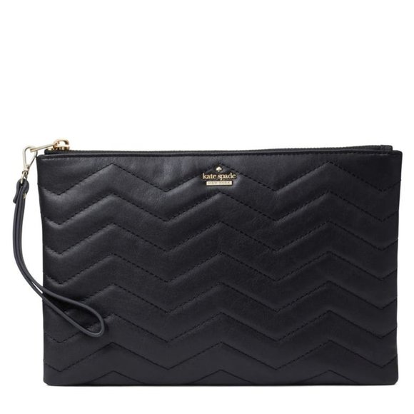NWT Kate Spade Reese Park Black Finley Wristlet - Picture 1 of 5